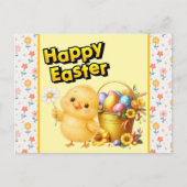 Happy Easter Chick  Postkarte (Vorderseite)