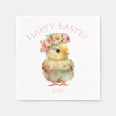 Happy Easter Chick Serviette (Vorderseite)