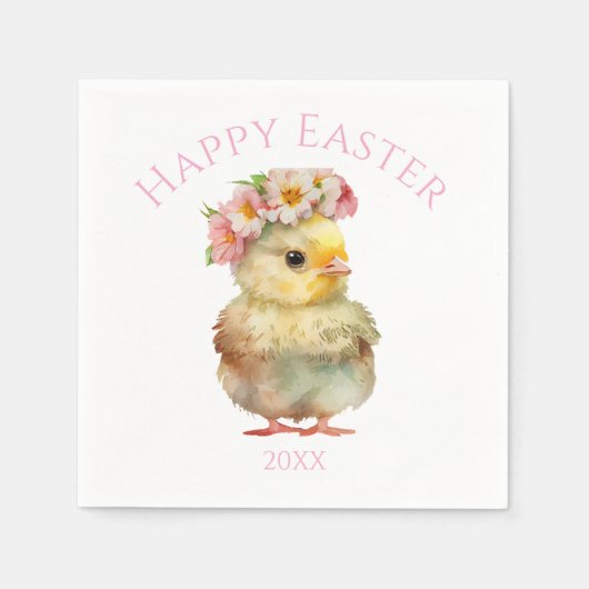 Happy Easter Chick Serviette (Vorderseite)