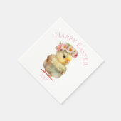Happy Easter Chick Serviette (Ecke)