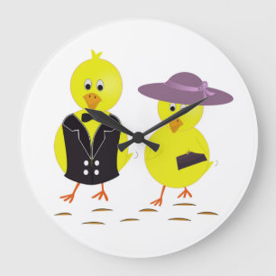 "HAPPY EASTER" CHICKS GROßE WANDUHR
