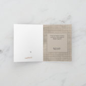 Happy Easter Chill Bunny Rabbit Gingham Osterzeit Karte (Innenseite)