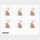 Happy Easter Classic Round Sticker (Blatt)