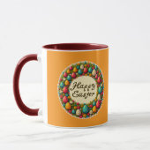 Happy Easter – Classic Wreath Design caneca Tasse (Links)