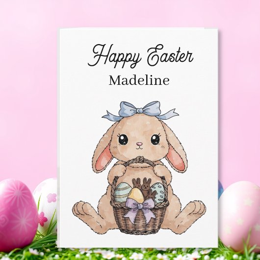 Happy Easter Coloring Page Personalized Karte