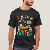 Happy Easter Construction Crane Truck Boys Toddler T-Shirt (Vorderseite)