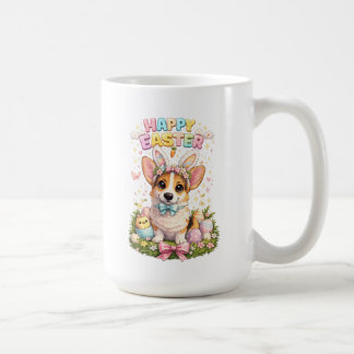 Happy Easter Corgi Mug – Cute Bunny Ears Dog  Kaffeetasse