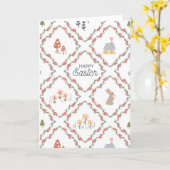 Happy Easter Country Floral Greeting Card Karte (Gelbe Blume)