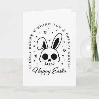 Happy Easter creepy wishes spooky bunny Feiertagskarte