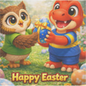 Happy Easter custom vinyl sticker (Vorderseite)