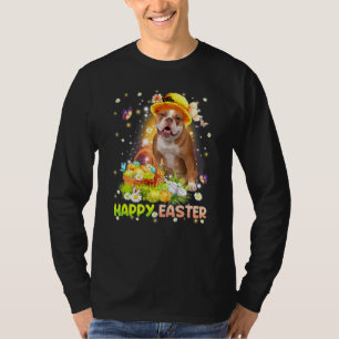 Happy Easter Cute Bunny Dog English Bulldog T-Shirt