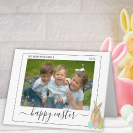 Happy Easter Cute Bunny Kids Photo Feiertagskarte