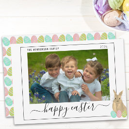 Happy Easter Cute Bunny Kids Photo Feiertagskarte