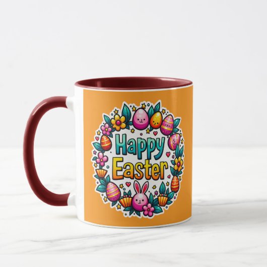 Happy Easter – Cute Bunny Lettering caneca Tasse (Links)