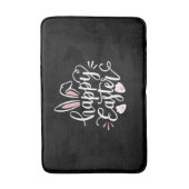 Happy Easter Cute Bunny Rabbit Easter Day Badematte (Vorderseite Vertikal)