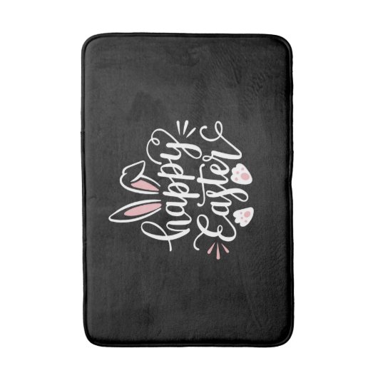 Happy Easter Cute Bunny Rabbit Easter Day Badematte (Vorderseite Vertikal)