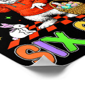 Happy Easter Cute Bunny Says Six Seven 6 7 Meme Bo Poster (Ecke)