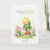 Happy Easter Cute Chick Spring Karte (Vorderseite)