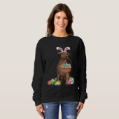 Happy Easter Cute Chocolate Labrador Bunny Dog  Ea Sweatshirt (Vorne ganz)