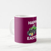 Happy Easter Cute Monster Truck Kids Kaffeetasse (Vorderseite Links)