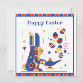 Happy Easter Cute Personalized Feiertagskarte (Vorderseite)