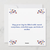 Happy Easter Cute Personalized Feiertagskarte (Rückseite)