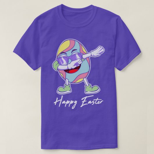 Happy Easter Dabbing Egg Fun T-Shirt (Design vorne)