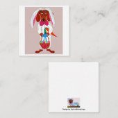 Happy Easter Dachshund Easter Bunny card Mitteilungskarte (Vorne/Hinten)