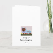 Happy Easter Dachshund Folded Greeting Card Karte (Rückseite)