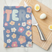 HAPPY EASTER Daisies floral fröhlicher einzigartig Geschirrtuch (Viertel Falte)