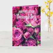 Happy Easter Daughter Roses Card Karte (Gelbe Blume)