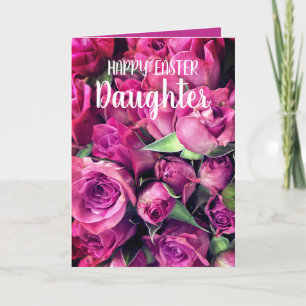 Happy Easter Daughter Roses Card Karte