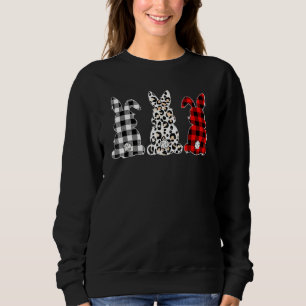Happy Easter Day Bunny Buffalo Roter Karierter Leo Sweatshirt