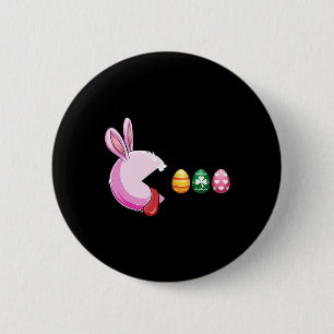 Happy Easter Day Bunny Egg Funny Boys Girls Kinder Button