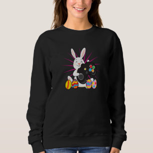 Happy Easter Day Bunny Egg Funny Boys Girls Video Sweatshirt