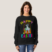 Happy Easter Day Bunny Egg Hunting Spring Christia Sweatshirt (Vorne ganz)
