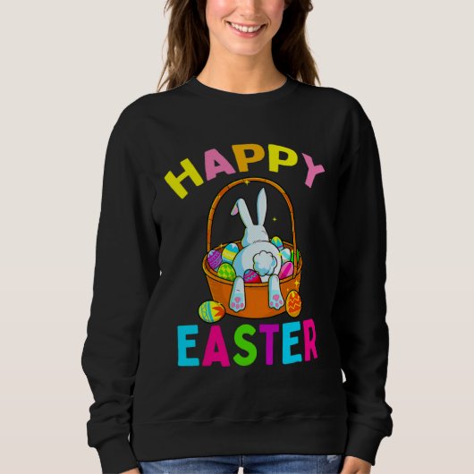 Happy Easter Day Bunny Egg Hunting Spring Christia Sweatshirt (Vorderseite)