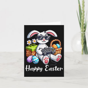 Happy Easter Day Bunny Egg Video Game Kinder Mens  Karte