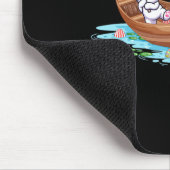 Happy Easter Day Bunny Fishing Fischer Kids Men Mousepad (Ecke)