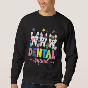 Happy Easter Day Bunny Oars Niedlich Tooth Dentist Sweatshirt