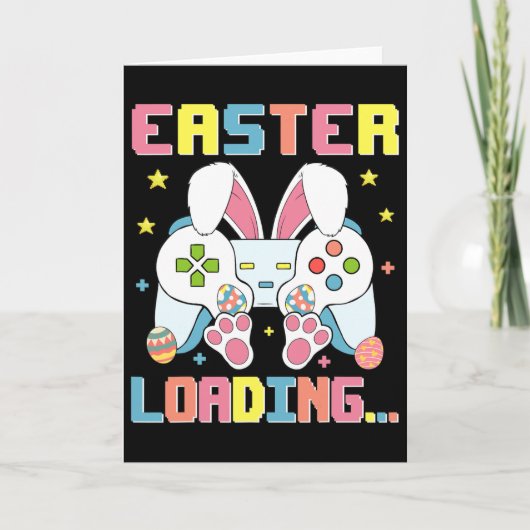 Happy Easter Day Bunny Oaster Loading Video Game B Karte (Vorderseite)