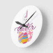 HAPPY EASTER DAY DESIGN RUNDE WANDUHR (Winkel)
