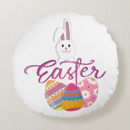 HAPPY EASTER DAY DESIGN RUNDES KISSEN