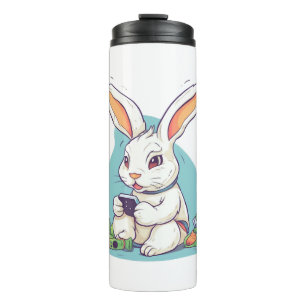 Happy Easter Day Egg Bunny Funny Gamer Boys Kinder Thermosbecher