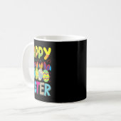 Happy Easter Day Funny Colorful Egg Jagen Kaffeetasse (Vorderseite Links)