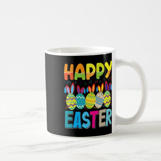 Happy Easter Day Funny Colorful Egg Jagen Kaffeetasse (Rechts)