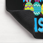 Happy Easter Day Funny Colorful Egg Jagen Mousepad (Ecke)