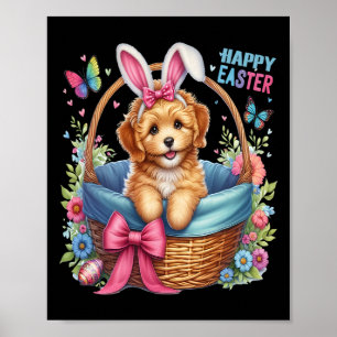 Happy Easter Day Golden Doodle Dog Liebhaber Oster Poster