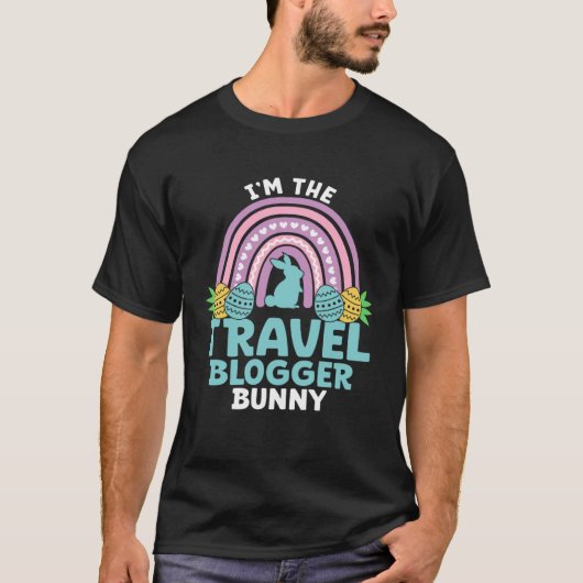 Happy Easter Day I m the Blogger Bunny T-Shirt (Vorderseite)