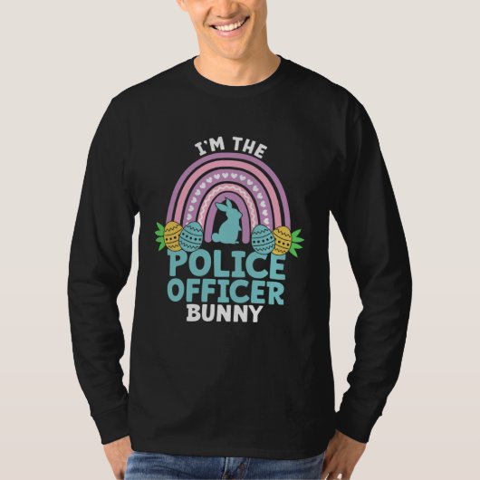 Happy Easter Day I m the Police Officer Bunny T-Shirt (Vorderseite)